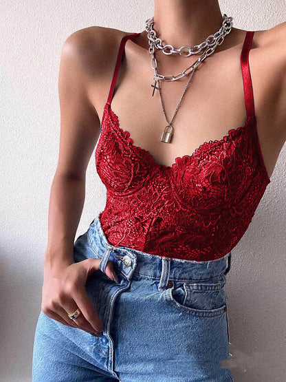 New Lace Suspender One Piece Ladies Underwear