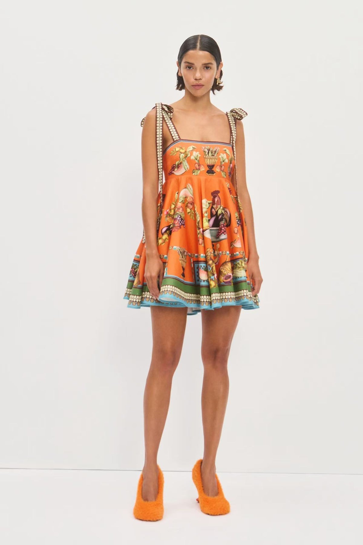 Elegant Linen Ruched Lace Up Dress