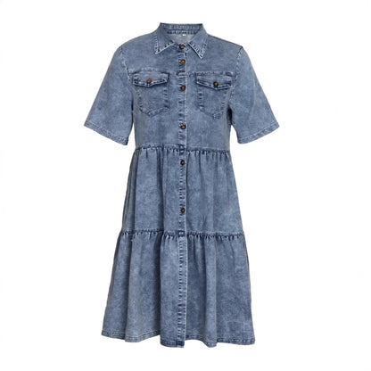 Womens Denim Loose And Elegant Dress