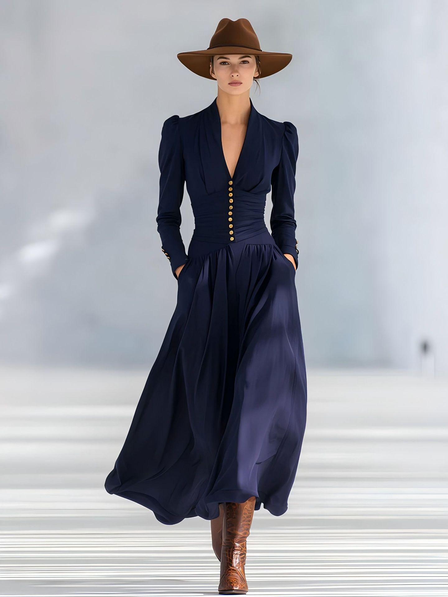 Fashionable Minimalist And Slim Fit Womens Dress