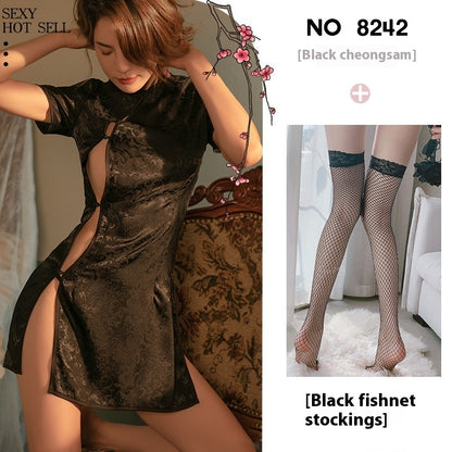 Sexy Women's Underwear Cheongsam Uniform Suit