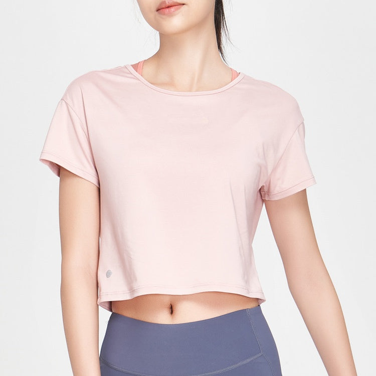 Beauty Back Yoga Wear Women's Top Short-sleeved Quick-drying Exercise