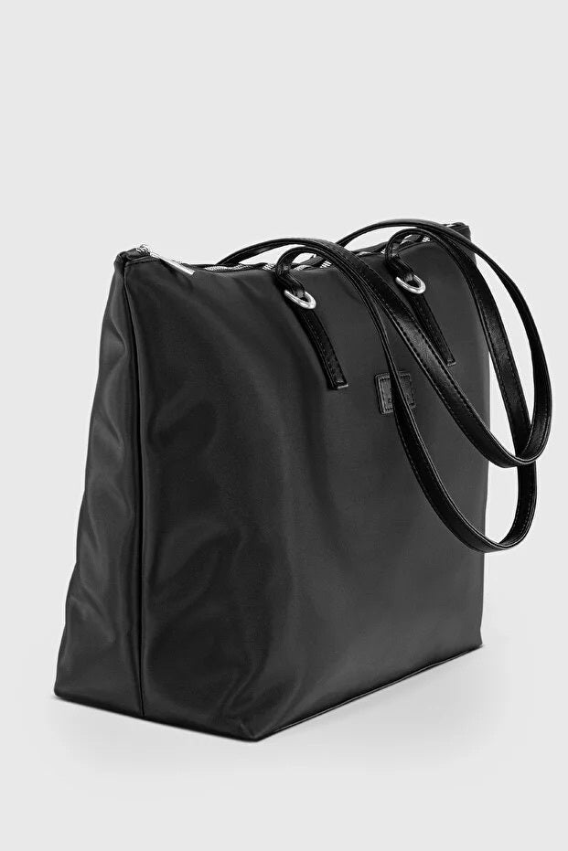 Black Shopper Tote Bag