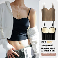 Women's Inner Anti-exposure Underwear Bra With Chest Pad Summer Thin