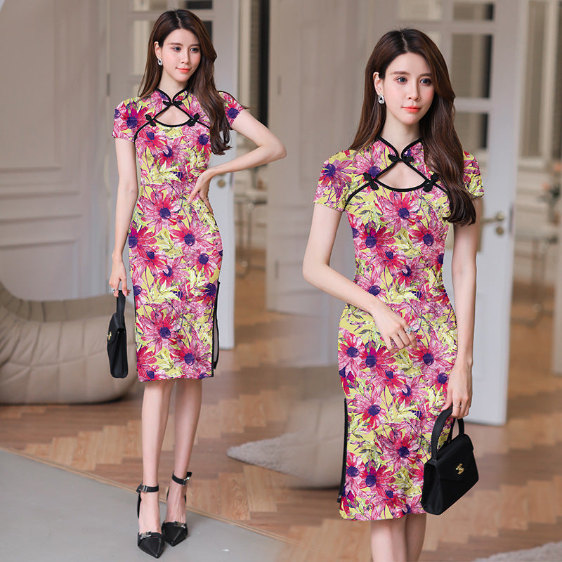 New Chinese Style Improved Cheongsam Dress