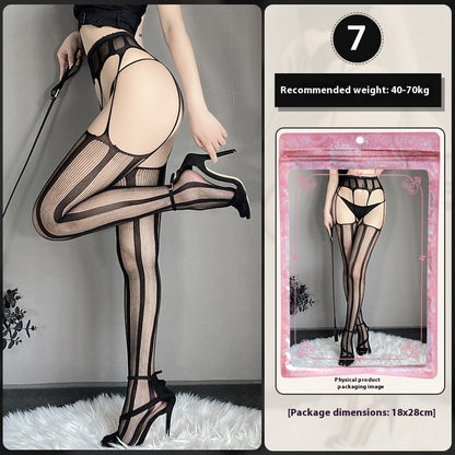 Underwear Large Size Female Stocking Hollow Out Garter Belt