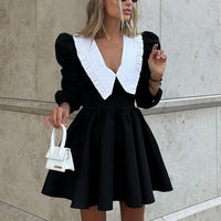 Stylish And Minimalist Color Block Design Womens Dress