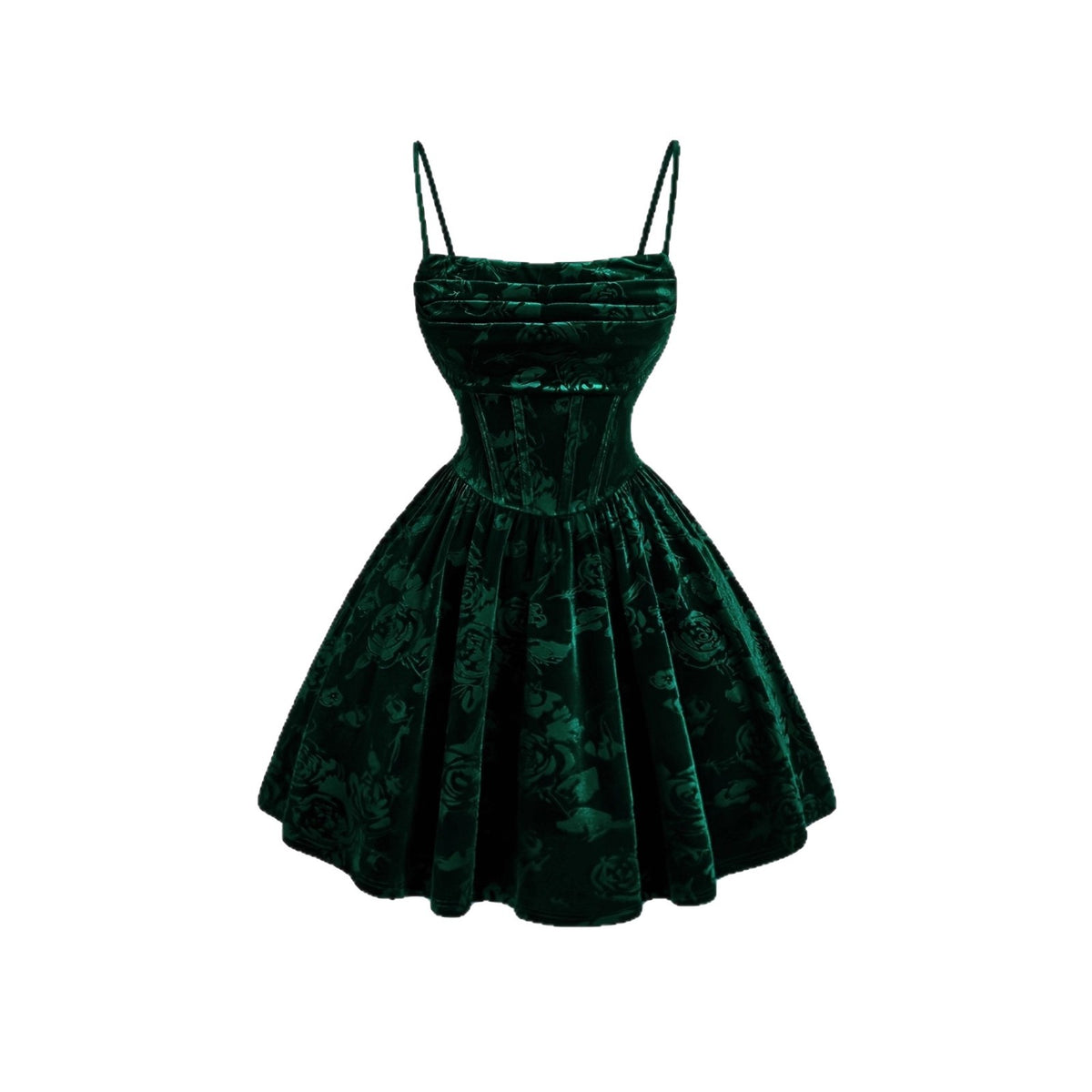 Christmas And Valentines Day Slip-Style Velvet Embossed Fashion Dress