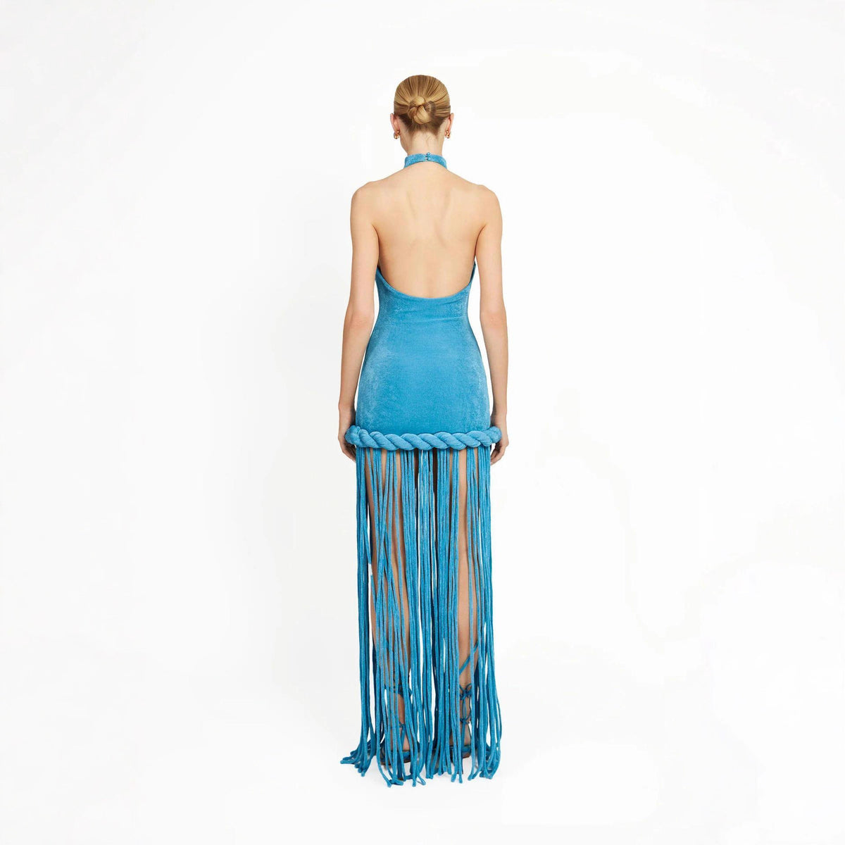Slimming Figure-flattering Party And Evening Dress With A Tassel Hem