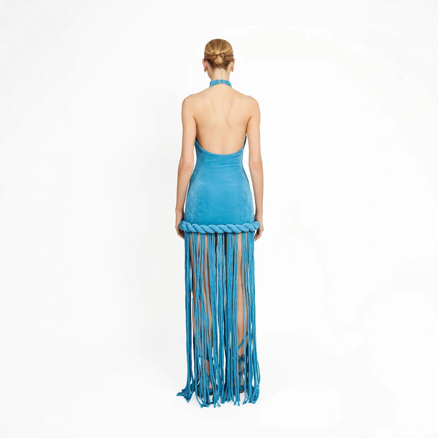 Slimming Figure-flattering Party And Evening Dress With A Tassel Hem