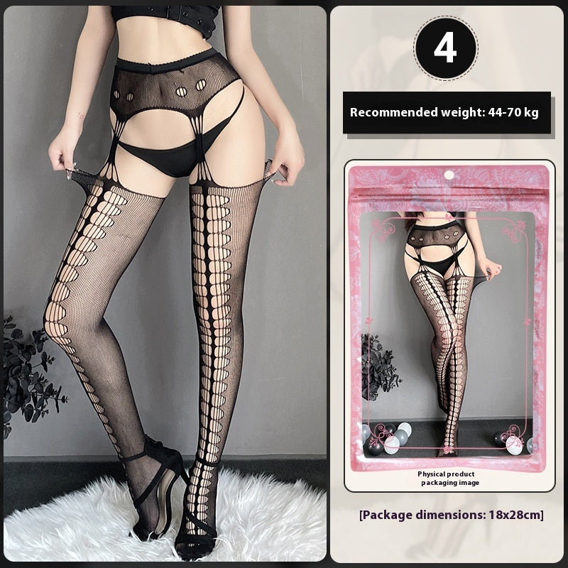 Underwear Large Size Female Stocking Hollow Out Garter Belt