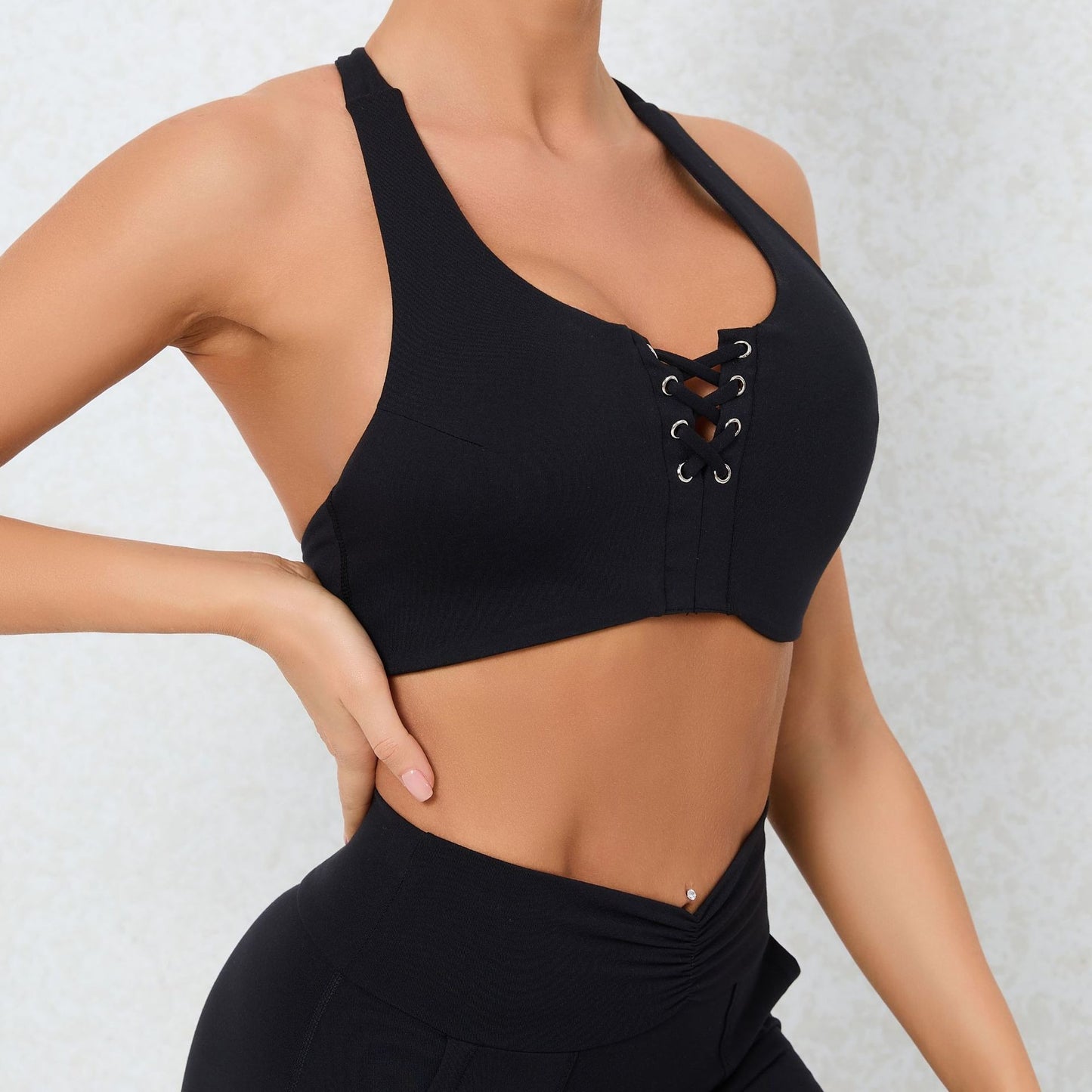 Nude Feel Sports Underwear Shockproof Push-up Strap Yoga Bra