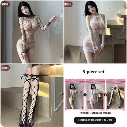 Underwear Plus Size Stockings Open Crotch Free Fishnet Clothes