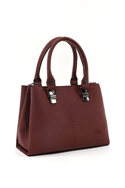 Brown Faux Leather Handbag