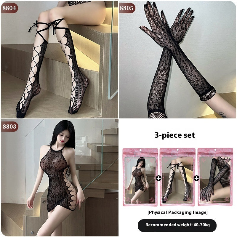 Underwear Plus Size Stockings Open Crotch Free Fishnet Clothes