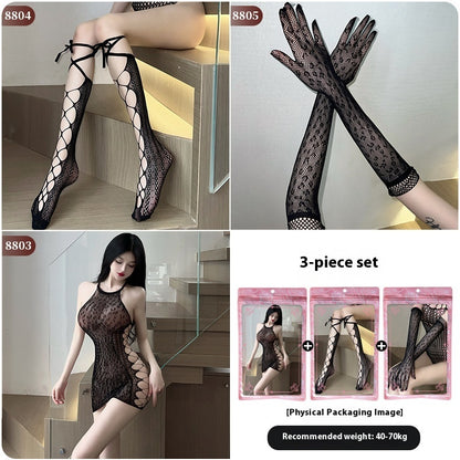 Underwear Plus Size Stockings Open Crotch Free Fishnet Clothes