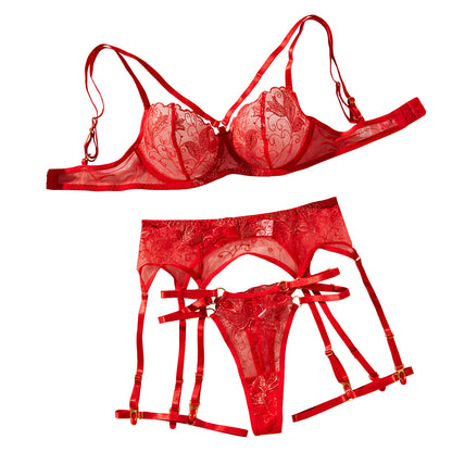 Ultra-thin See-through Underwear Four-piece Set