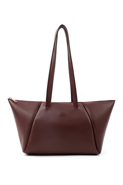 Brown Faux Shoulder Bag