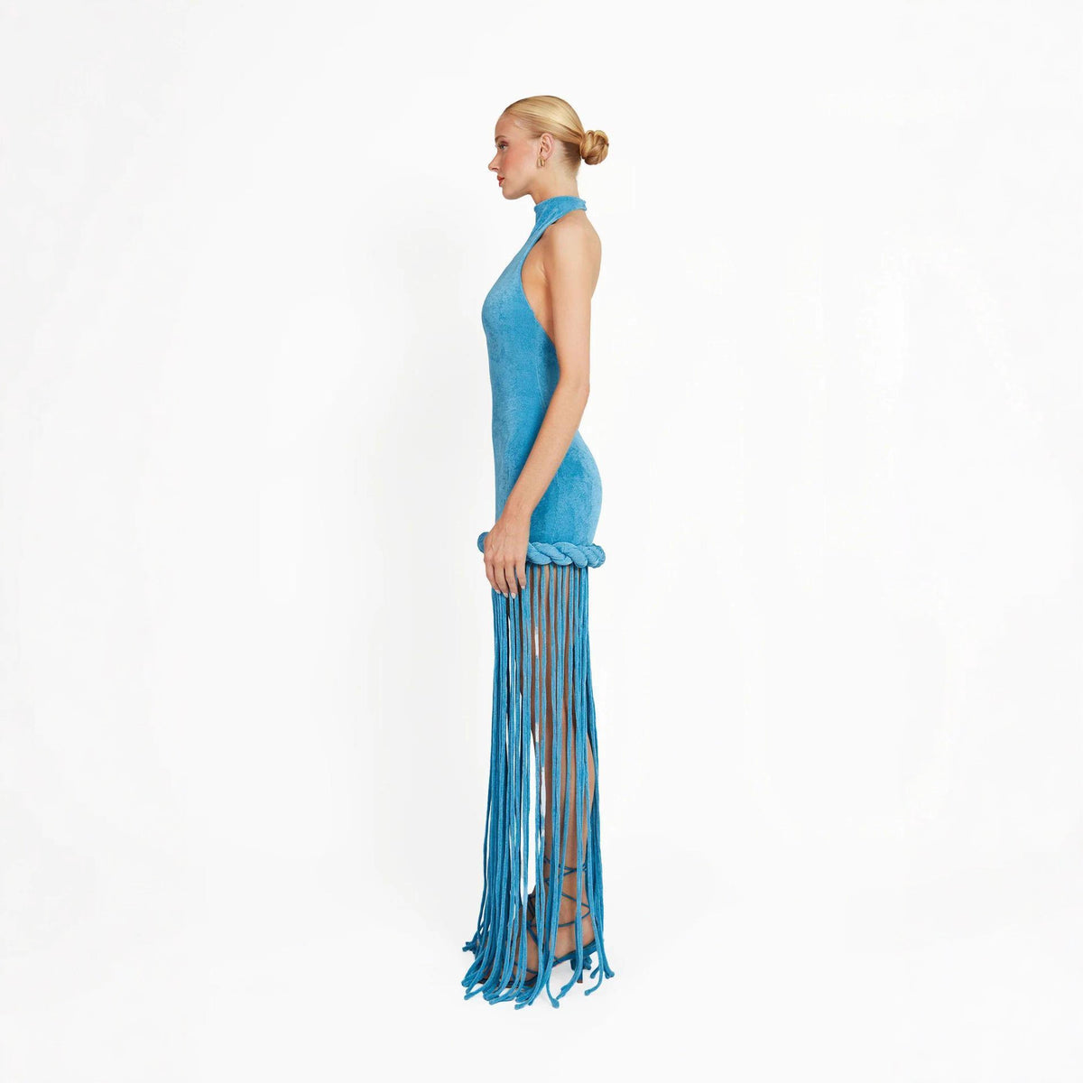 Slimming Figure-flattering Party And Evening Dress With A Tassel Hem
