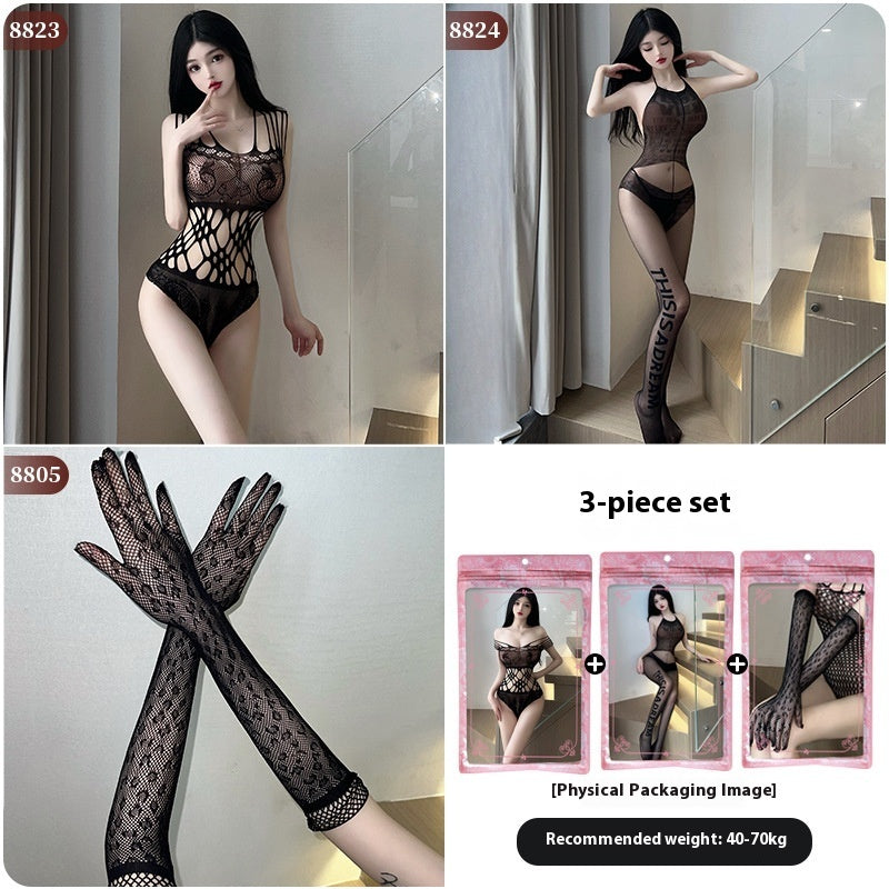 Underwear Plus Size Stockings Open Crotch Free Fishnet Clothes