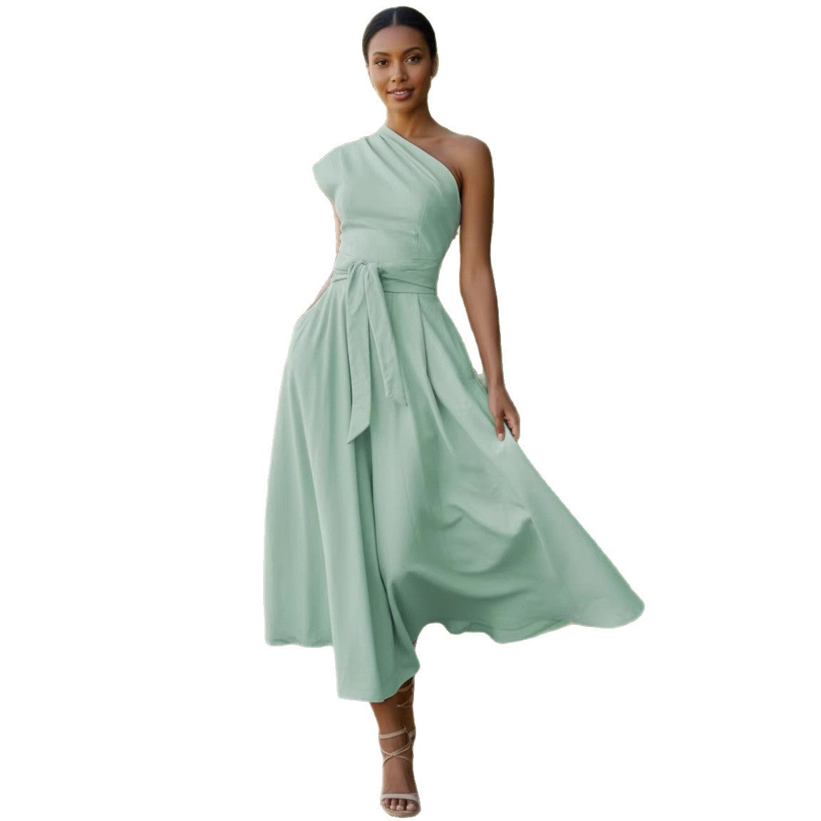 Elegant Figure-flattering Sleeveless Womens Dress