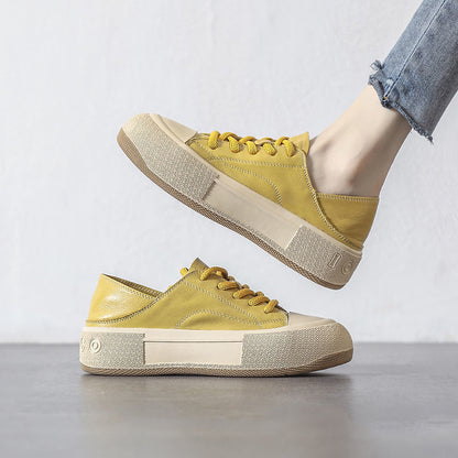 Thick Bottom All-matching Spring And Summer Flat Soft Bottom Not Tired Feet Wear Biscuits Pumps Casual Sneakers For Women