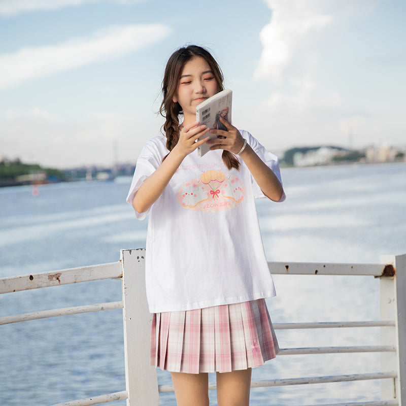Top Japanese Cute Cotton T-shirt Student Girlfriend Outfit