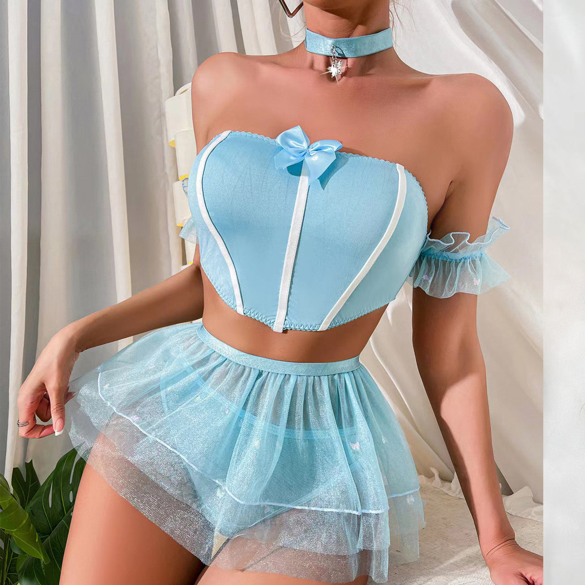 Women's Gauze Skirt Underwear Suit