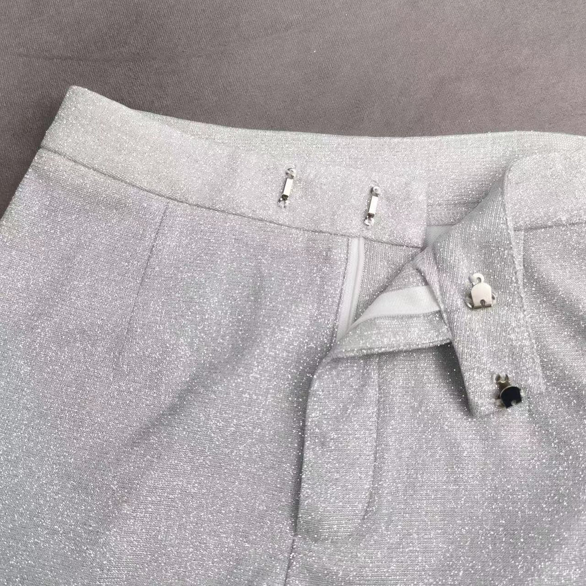 Glitter Suit Jacket Underwear Straight Leg Pants Suit