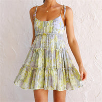 Open-back Print Skirt