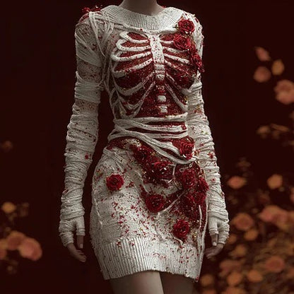 Ladies' 3D Digital Printed Slim Fit Hip Hugging Dress