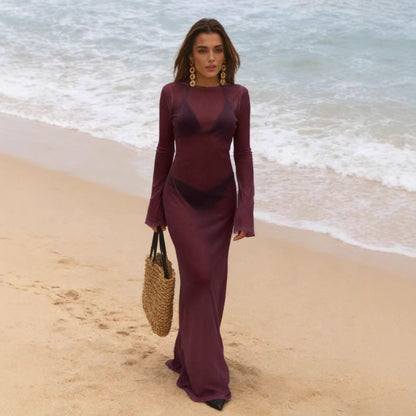 Solid Color Sexy Slim Fit Womens Dress
