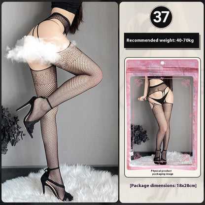 Underwear Large Size Female Stocking Hollow Out Garter Belt