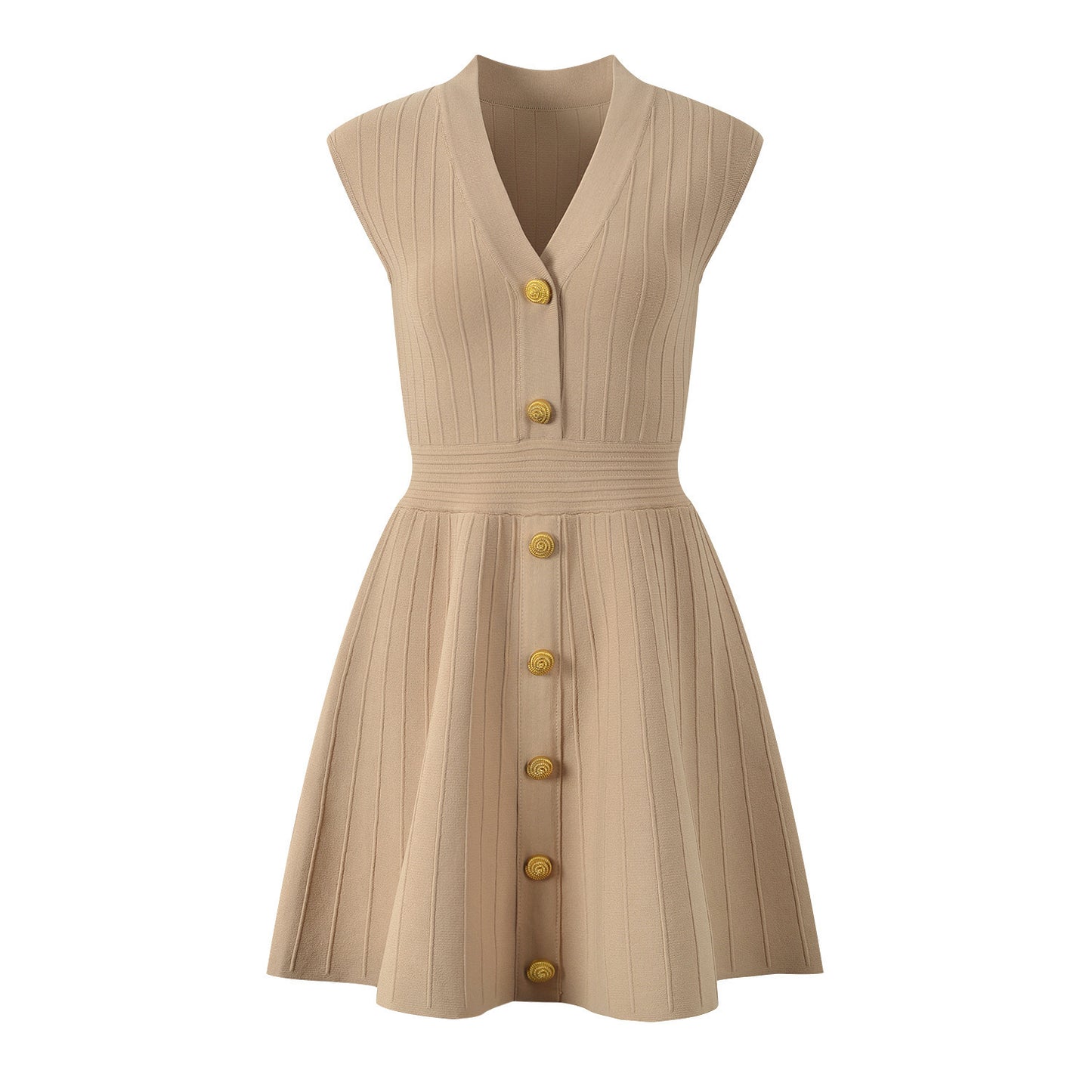 Summer Ribbed Mini Skirt Figure-flattering Bodycon Dress