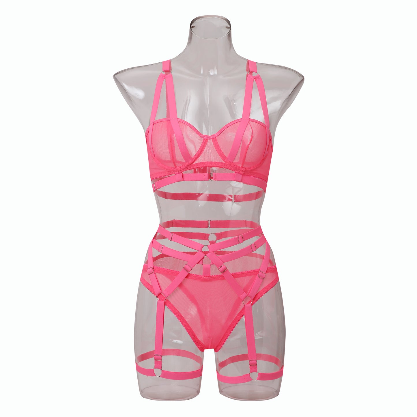 European And American Colors Available Sexy Underwear Garter Strap Body Shaping Three-piece Set