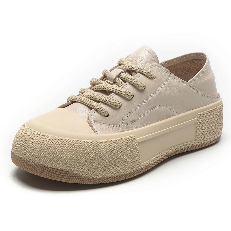 Thick Bottom All-matching Spring And Summer Flat Soft Bottom Not Tired Feet Wear Biscuits Pumps Casual Sneakers For Women