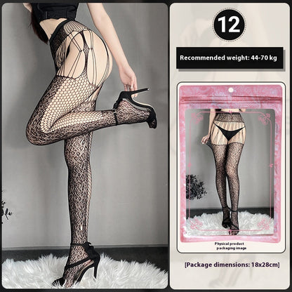 Underwear Large Size Female Stocking Hollow Out Garter Belt