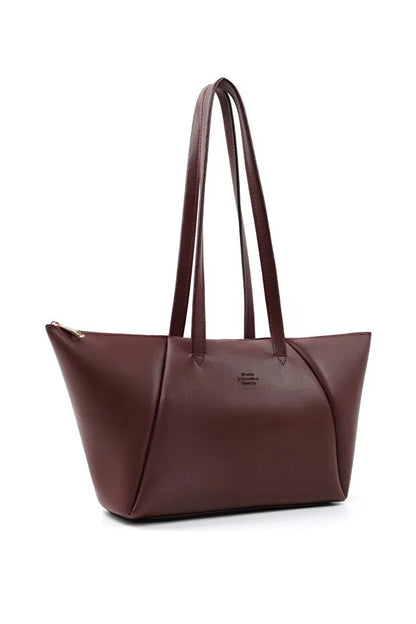 Brown Faux Shoulder Bag