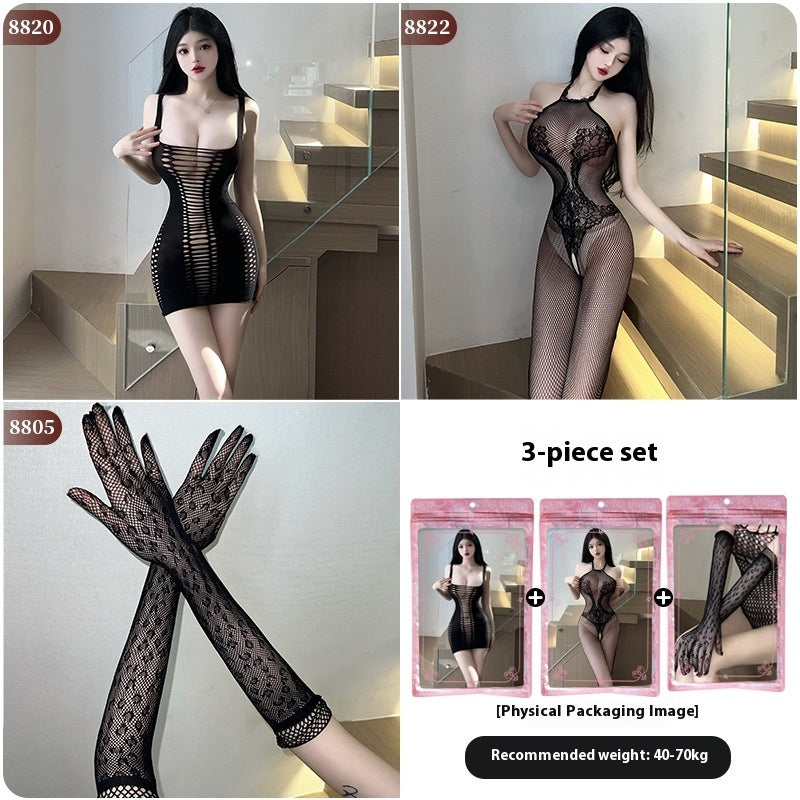 Underwear Plus Size Stockings Open Crotch Free Fishnet Clothes