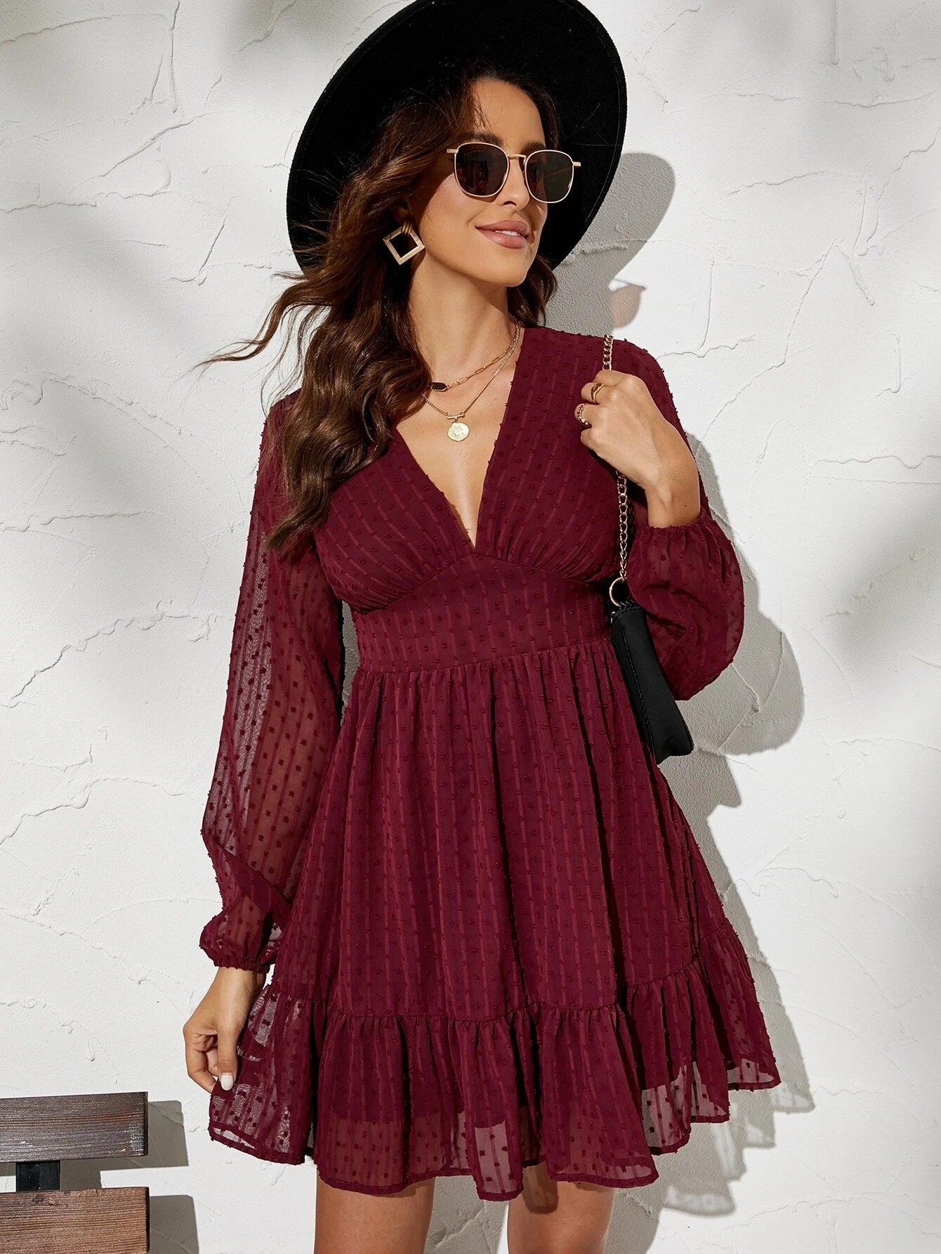 Elegant High-Waisted Commuter Dress For Women