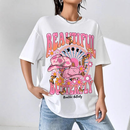 Women's World Printed T-shirt Casual Loose