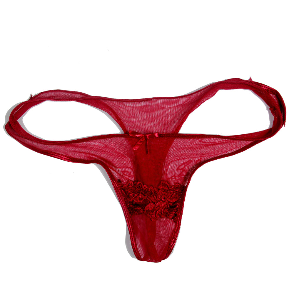 European And American Underwear Embroidery See-through Suspender Pajamas