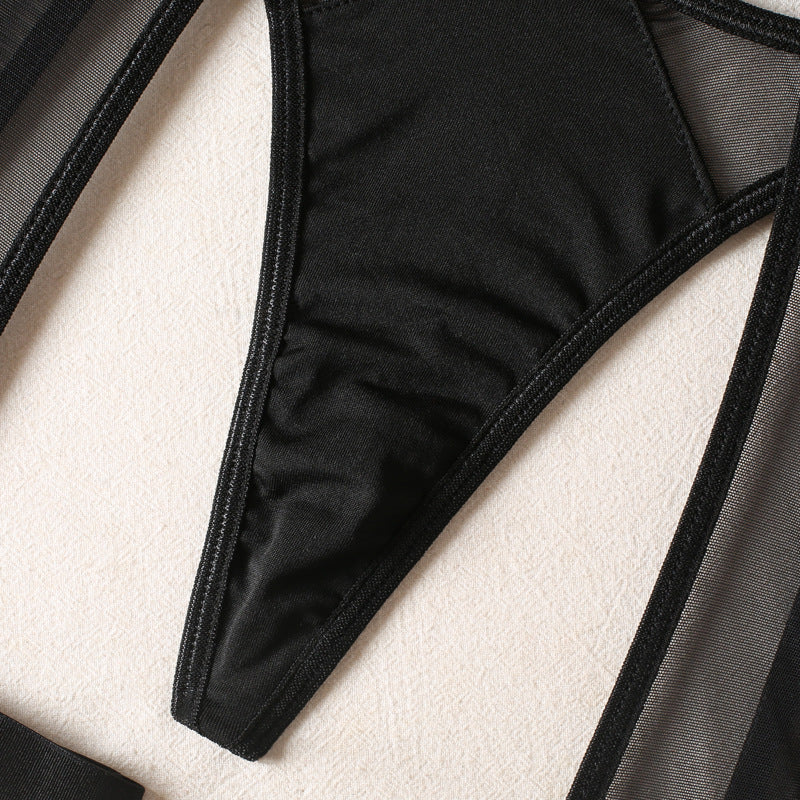 Women's Fashionable Non-steel Ring Underwear Bra Set