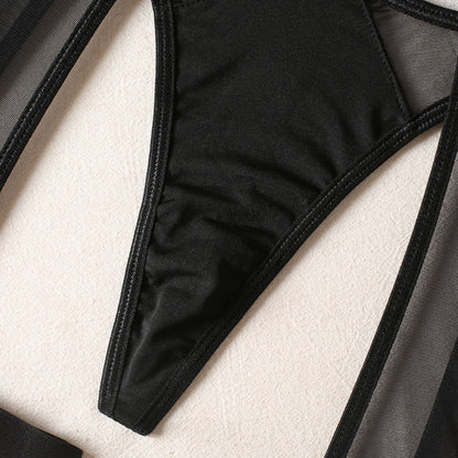 Women's Fashionable Non-steel Ring Underwear Bra Set