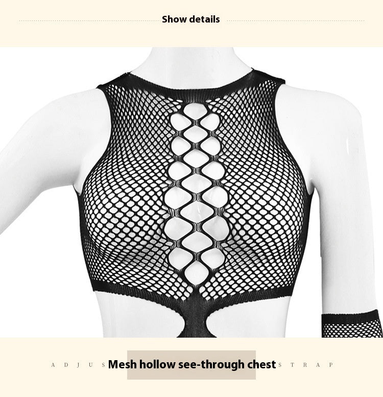 Open Crotch Mesh Body Stocking Underwear