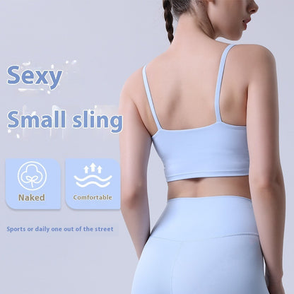 Nude Feel U-shaped Beauty Back Exercise Underwear Female Spaghetti Strap