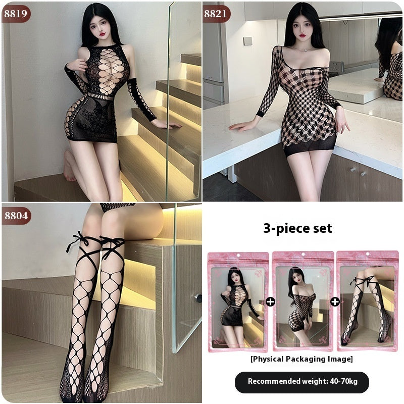 Underwear Plus Size Stockings Open Crotch Free Fishnet Clothes