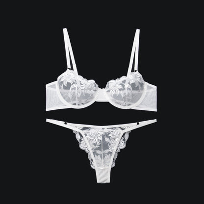 Y Lingerie Womens Underwear Hollowed-Out Sheer Mesh Bra Sexy Bra Lingerie SetIn Stock, Direct Sales