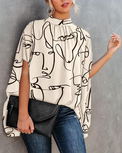 Women's Casual Loose Printed Top