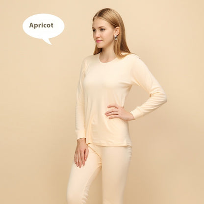 Women's Cotton Thickened Long Johns Top Bottom Thermal Underwear Suit